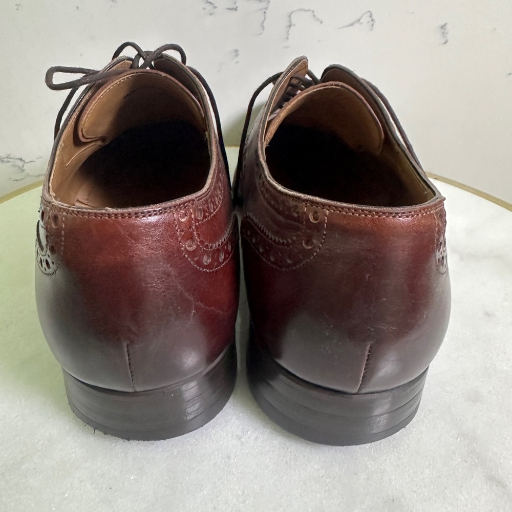 Magnanni Brown Leather Brogue Oxfords - Picture 2 of 5